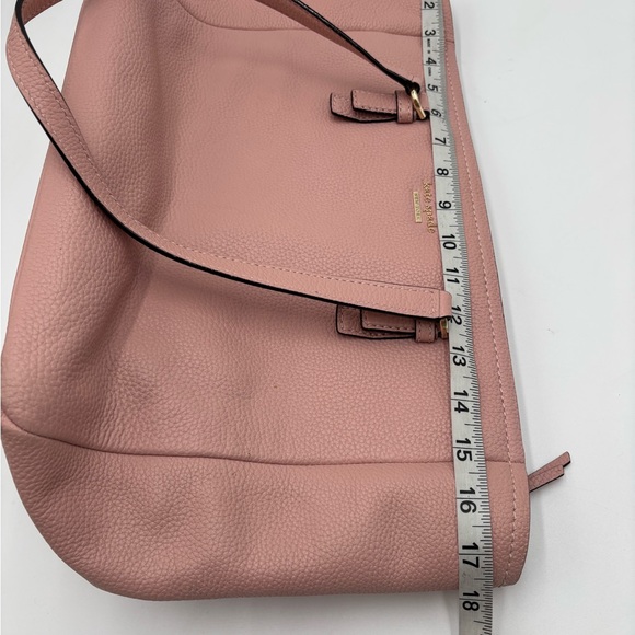 Kate Spade New York Pebbled Leather Tote Bag Blush Pink Shoulder Purse - Picture 9 of 11